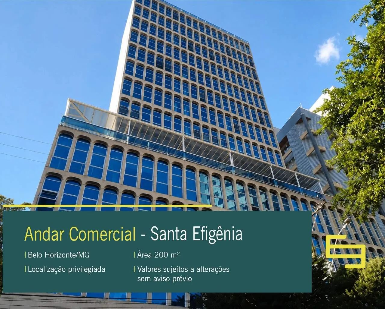 Andar comercial para alugar no bairro Santa Efigênia em BH