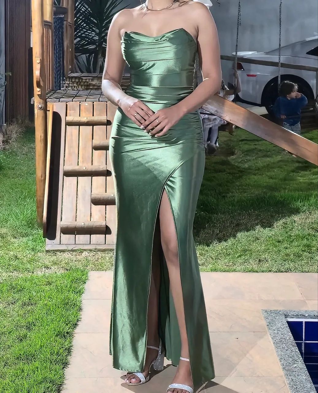 Vestido madrinha verde oliva  - Foto 2