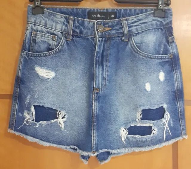 Short Saia Jeans South 36 - Foto 3