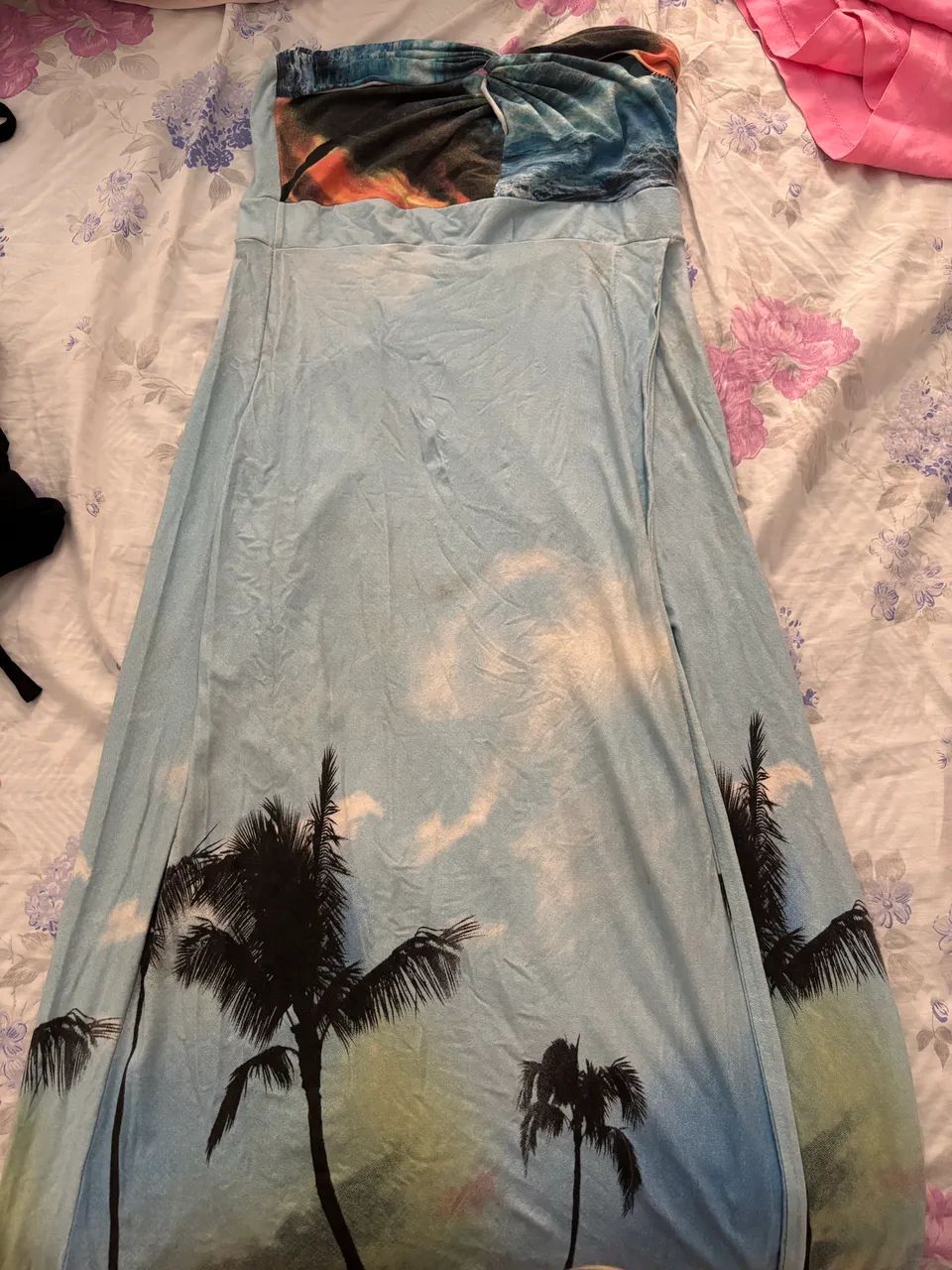 Vestido Longo estampa Natureza - Foto 3