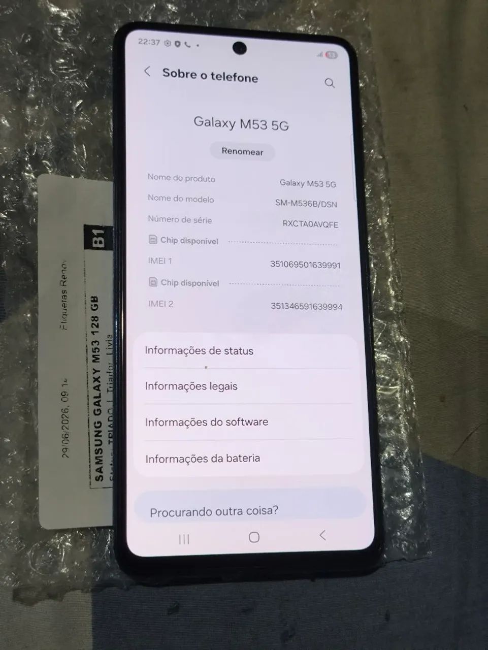 Samsung m53 5g 128gb 8 ram perfeito  - Foto 5