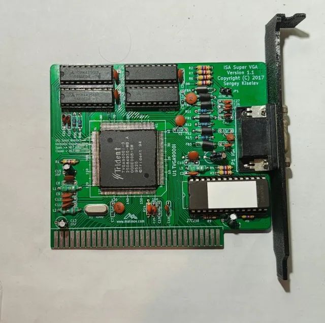Placa superVGA 8 bits para PC/XT 512kb TVGA9000