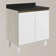 BALCAO NICIOLI BIANCO 70CM C/ TAMPO S/ CORTE MDF 15MM TOK/BRANCO ONIX 12221.297.21 - Foto 4