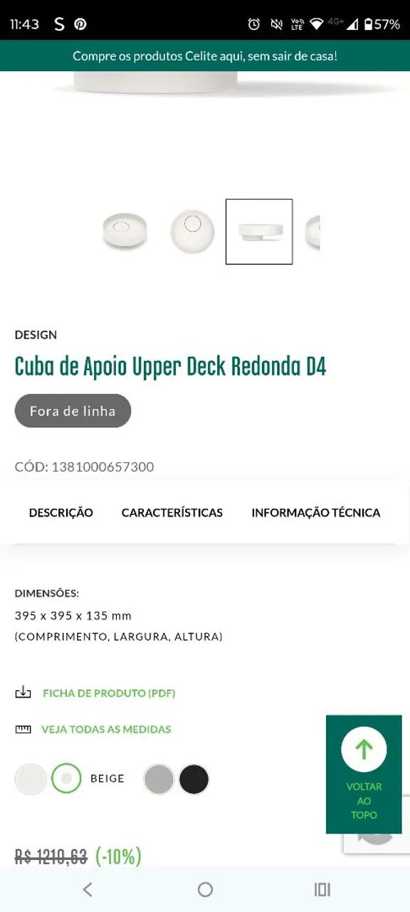 Cuba de apoio celite - Foto 5