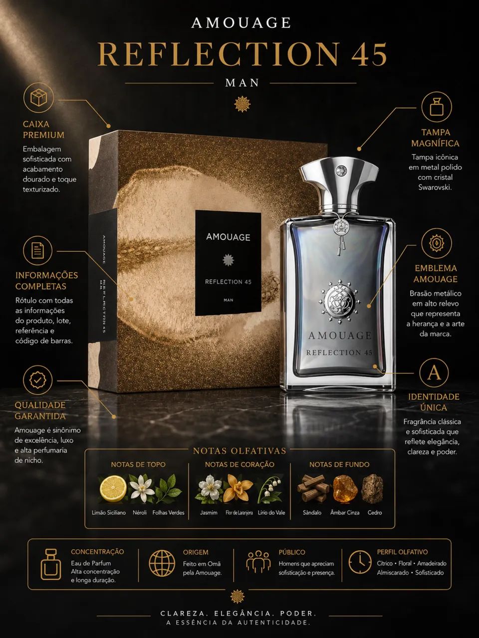 AMOUAGE REFLECTION MAN 45 | 100ML | ORIGINAL - Foto 5