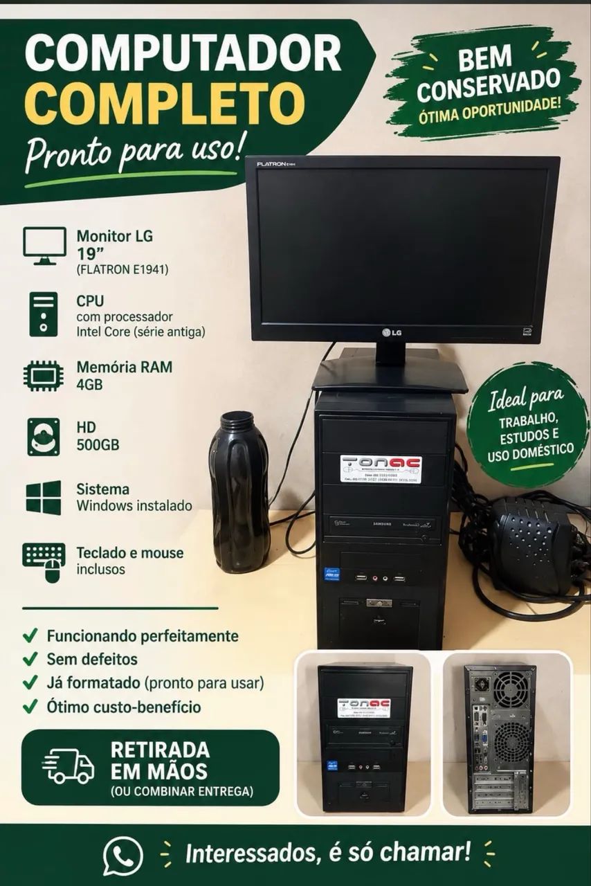 Computador bem conservado tudo funcionando 