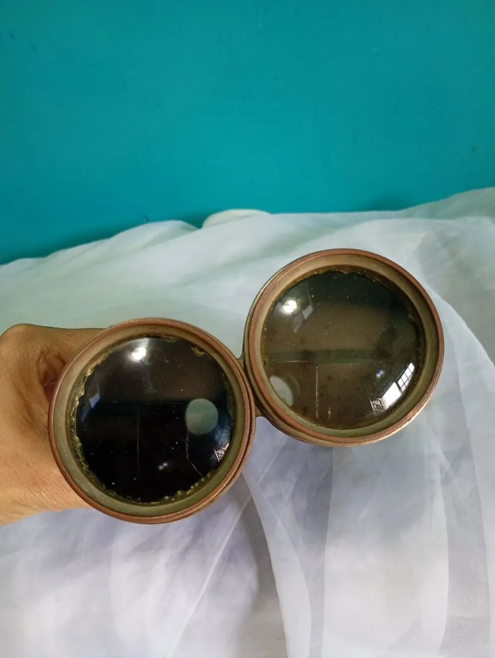 Raro Binóculo Antigo Iris Paris - em Latão- C. 1900<br> - Foto 4