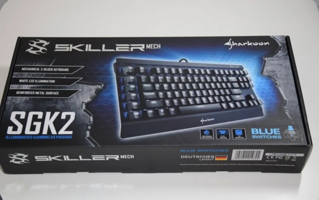 Teclado Sharkoon Skiller SGK2 Mecânico BLUE - Foto 2