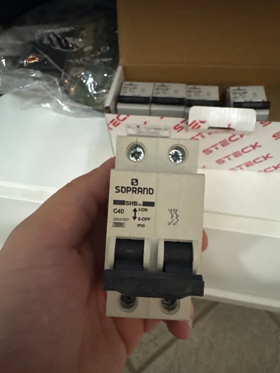 Disjuntor bipolar 40A Soprano 