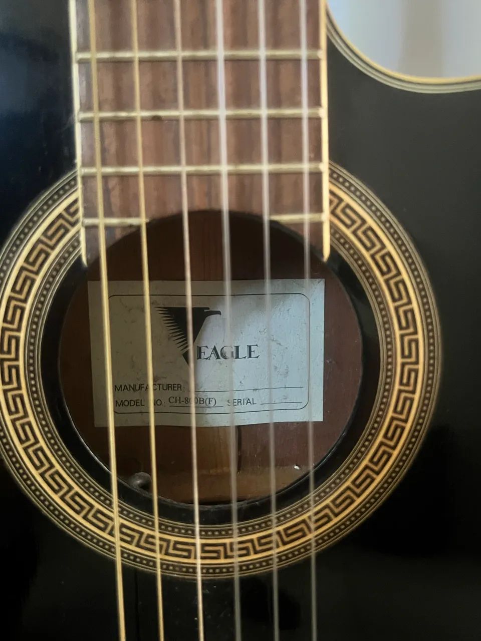 Violão Eagle Elétrico Eletroacústico Preto (Modelo CH-800B F) - Foto 2