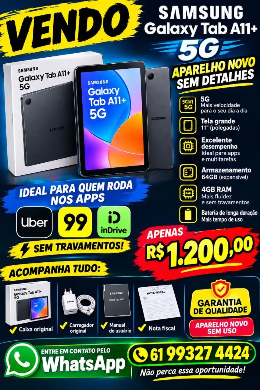 VENDO TABLET A11+ PLUS 5G SAMSUNG 