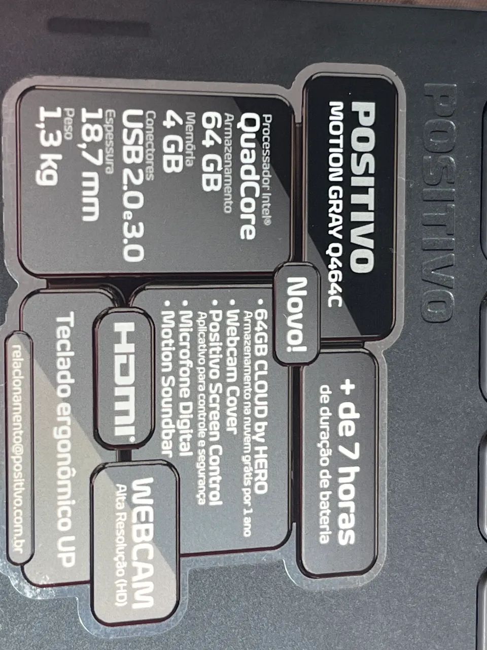 Notebook positivo Motion gray QA6AC - Foto 3