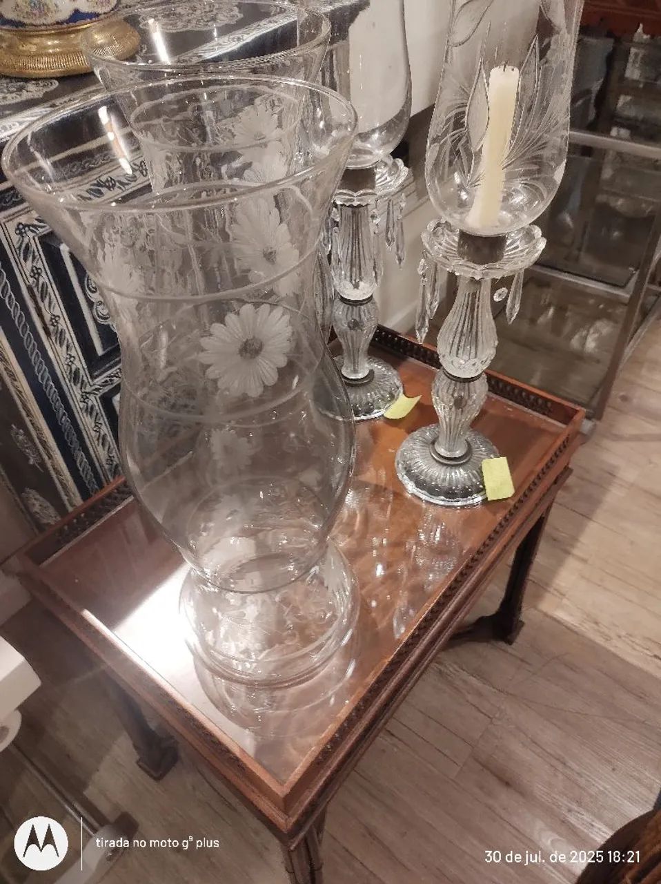 Abajur de cristal antigo  - Foto 2