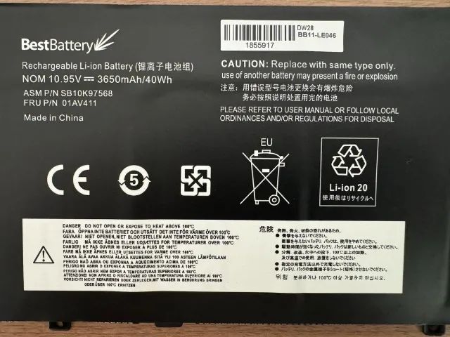 Bateria Lenovo ThinkPad E470 E475 40Wh nova - Foto 2