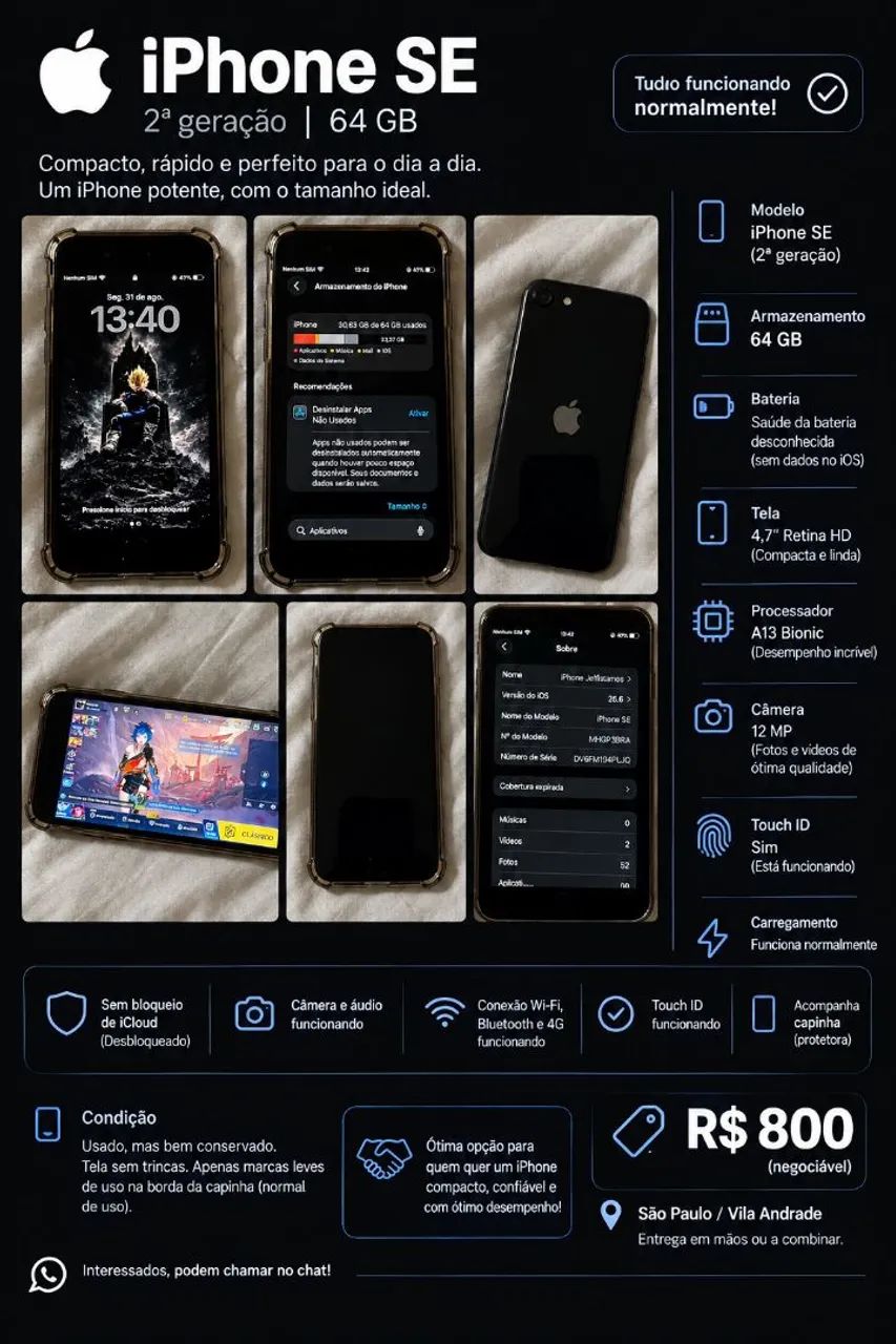 iPhone SE 2 geração 2020 