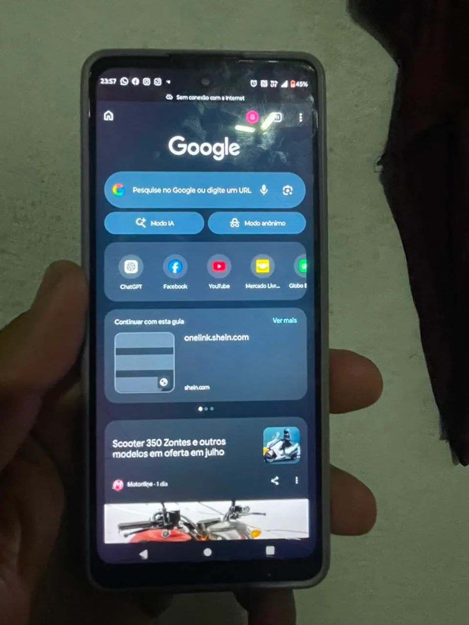 Motorola G60S com tela trincada - Foto 3