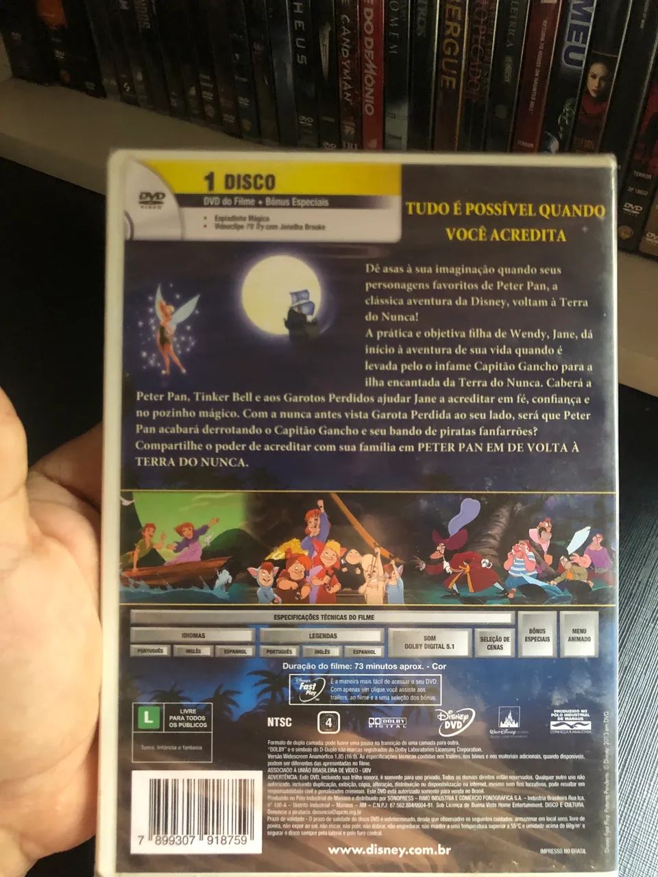 DVD peter pan de volta à terra do nunca lacrado - Foto 2