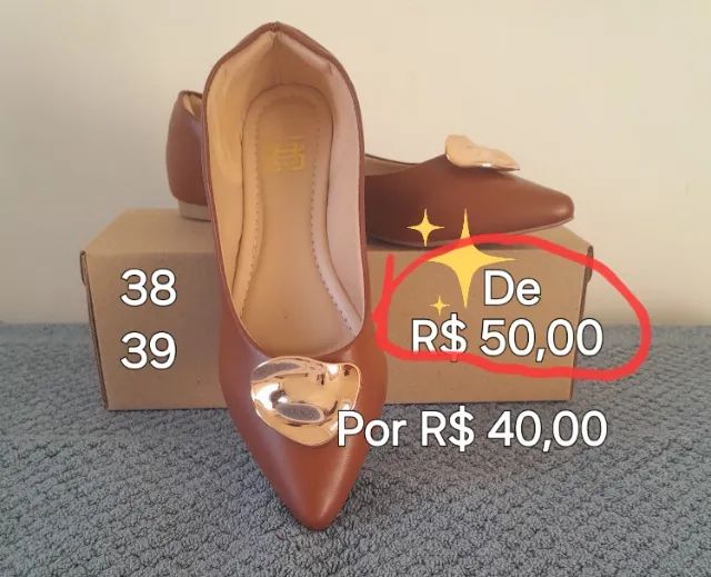 Sapatilhas 40,00 cada