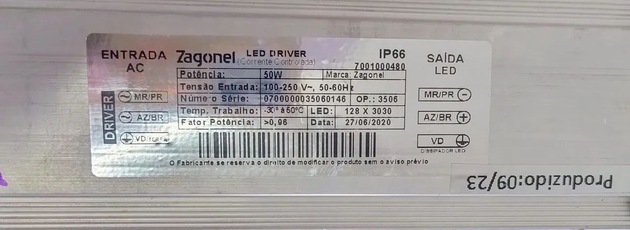 Refletor LED 50W Zagonel - Foto 3