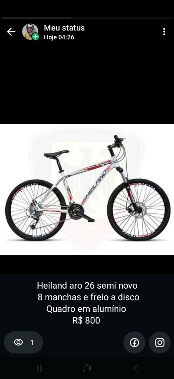Bicicleta Heiland Freeride 700 reais
