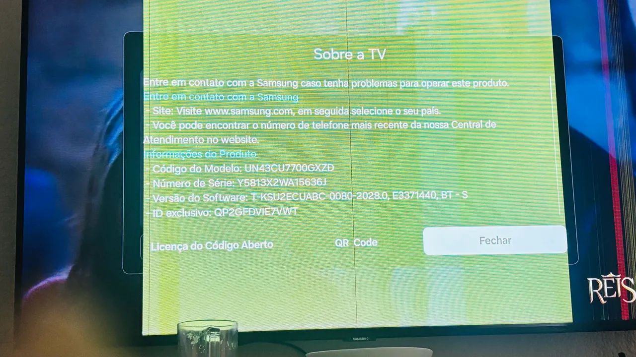 Tv Samsung com defeito 