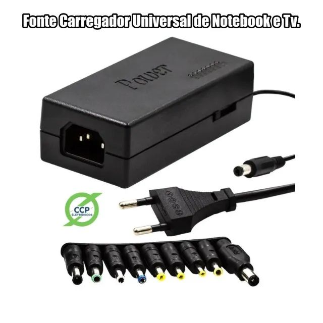 Fonte Carregador Universal de Notebook e Tv.
