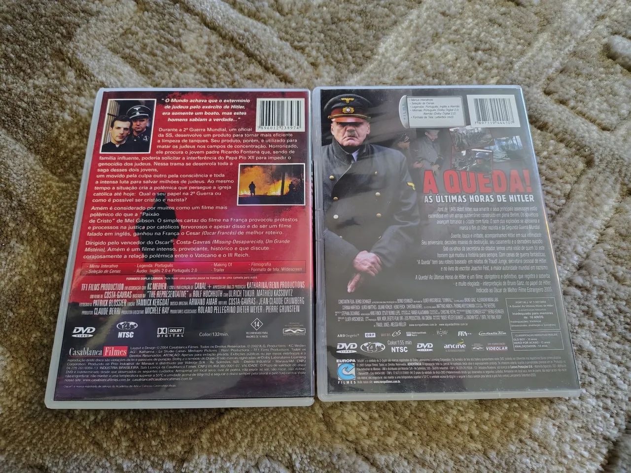 DVDs A Queda (Bruno Ganz) + Amém (Costa-Gravas)  - Foto 2