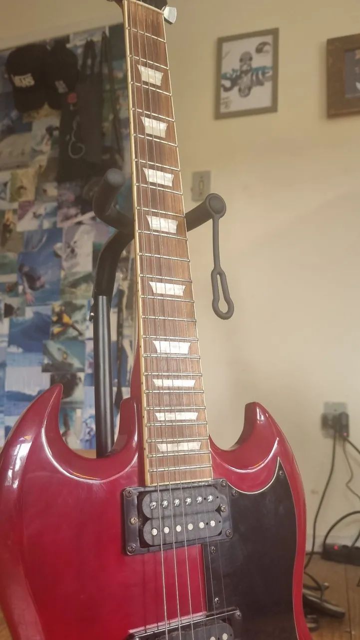 Guitarra dolphi SG Vermelha - Foto 5