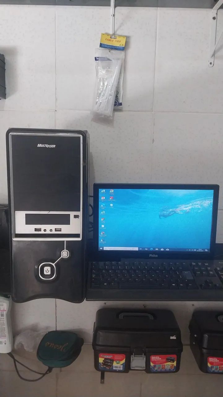 Computador completo já com Wi-Fi para estudos 
