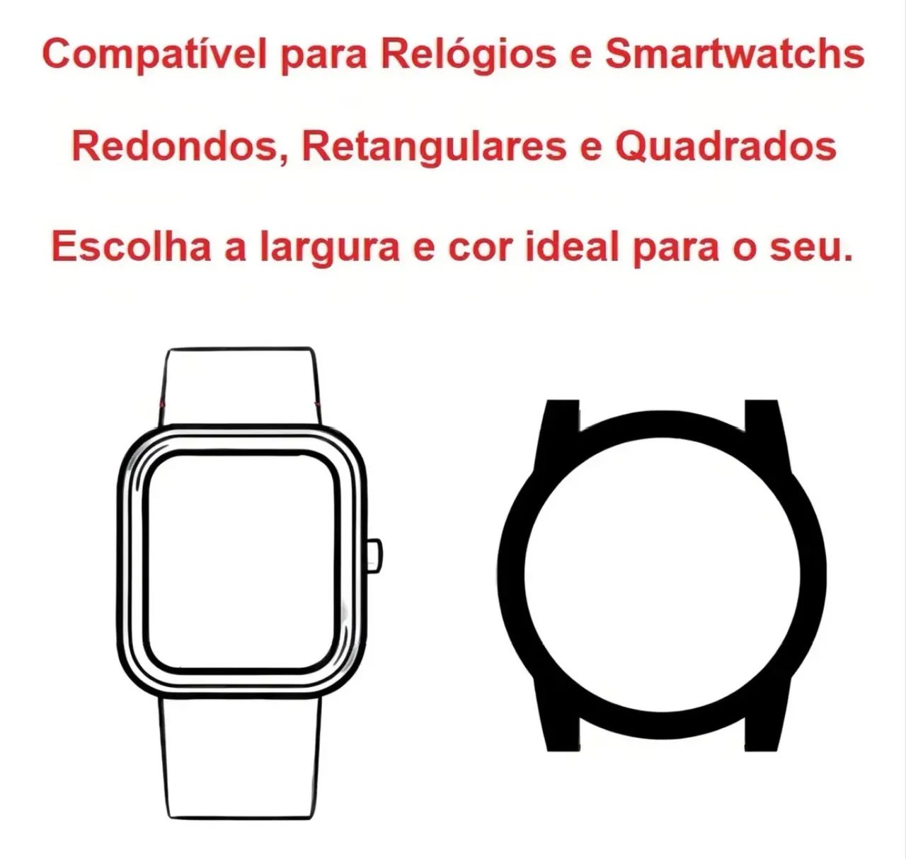 Pulseira 22mm Silicone Wawe Para Relogio Smartwatch C/ Pinos Cor Preta - Foto 3