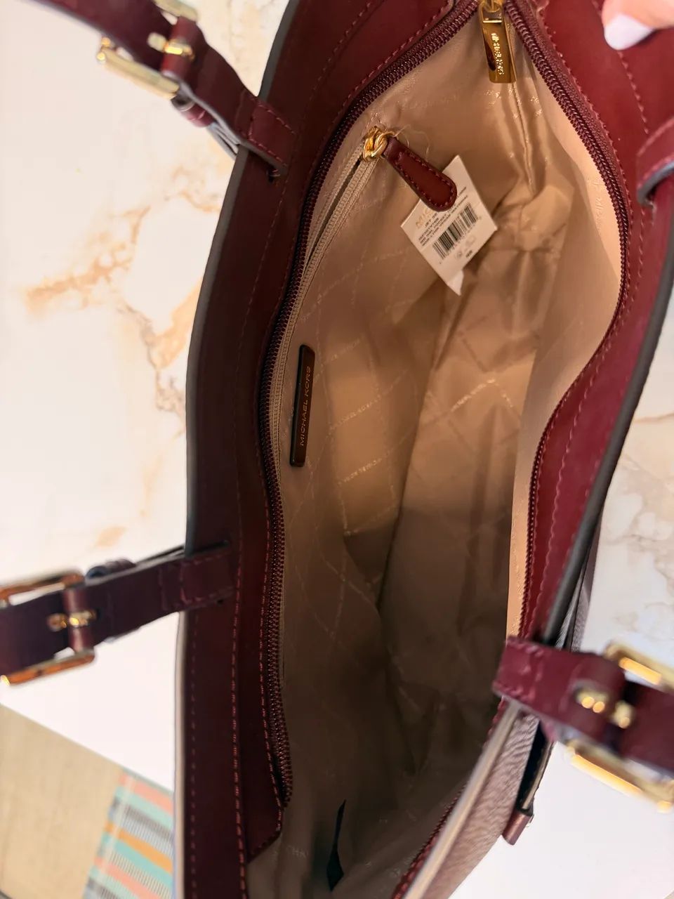 Bolsa Nova Michael Kors Tote Vinho - Foto 5