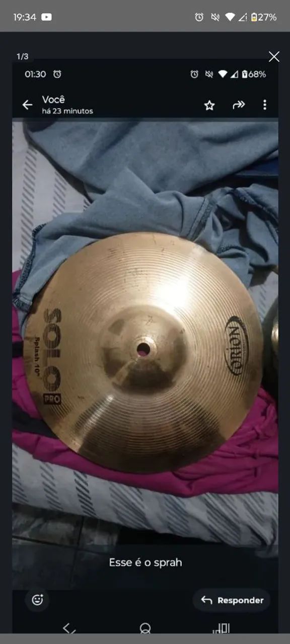 Prato de bateria sprash  - Foto 2