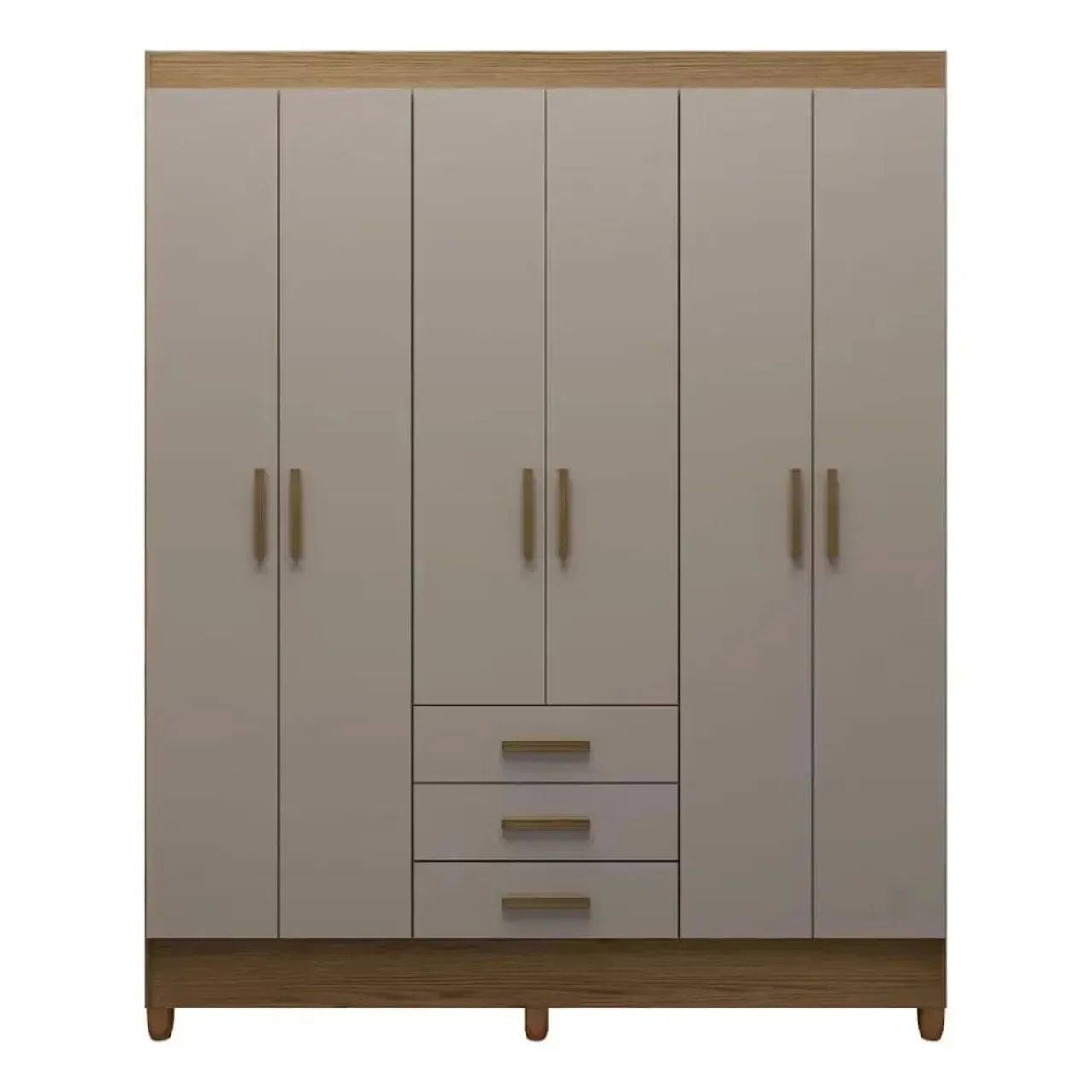 Guarda roupa Bartira 6 portas 3 gavetas