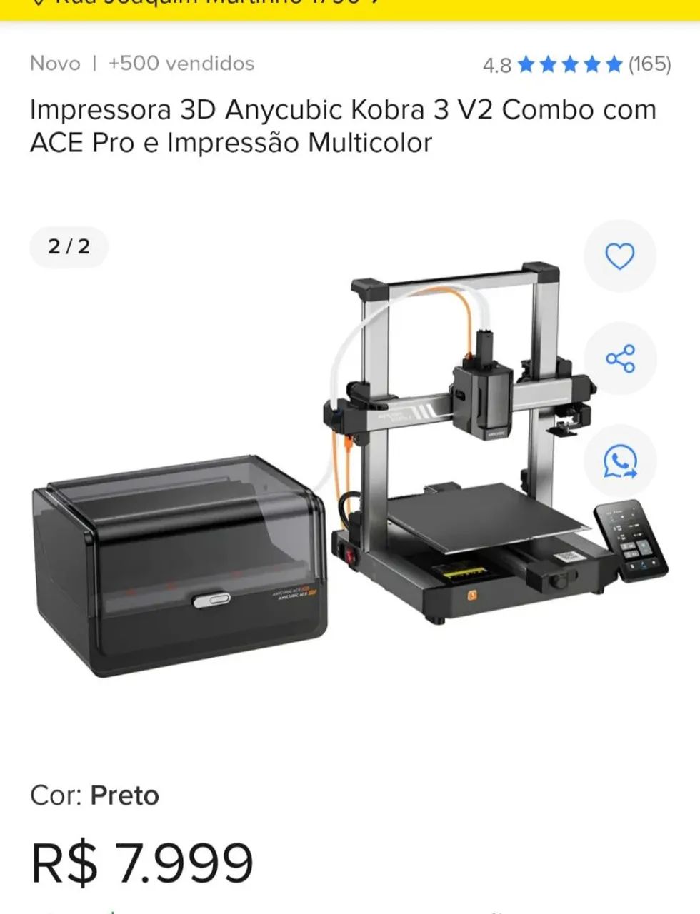 Impressora 3d anycubic kobra 3v2  - Foto 2