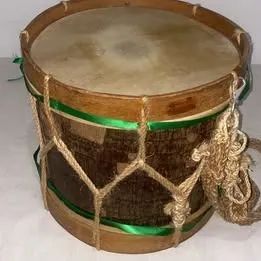 Alfaia Tambor de Maracatu - Madeira e Corda Tocar ou Decoração