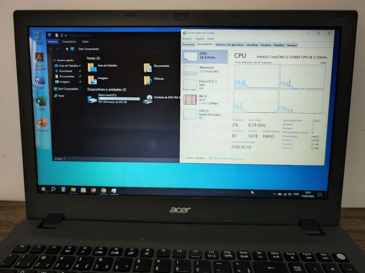 Notebook Acer 15 E5-573 i5 8gb 1Tb - Foto 2