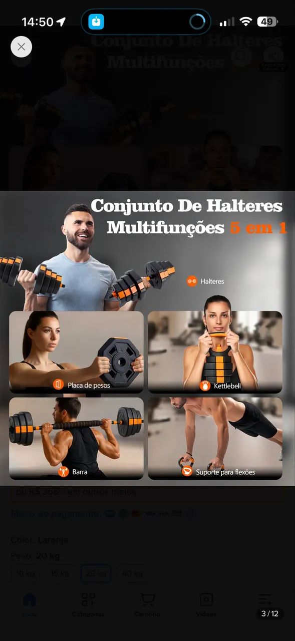 Halteres multi exercícios  - Foto 2