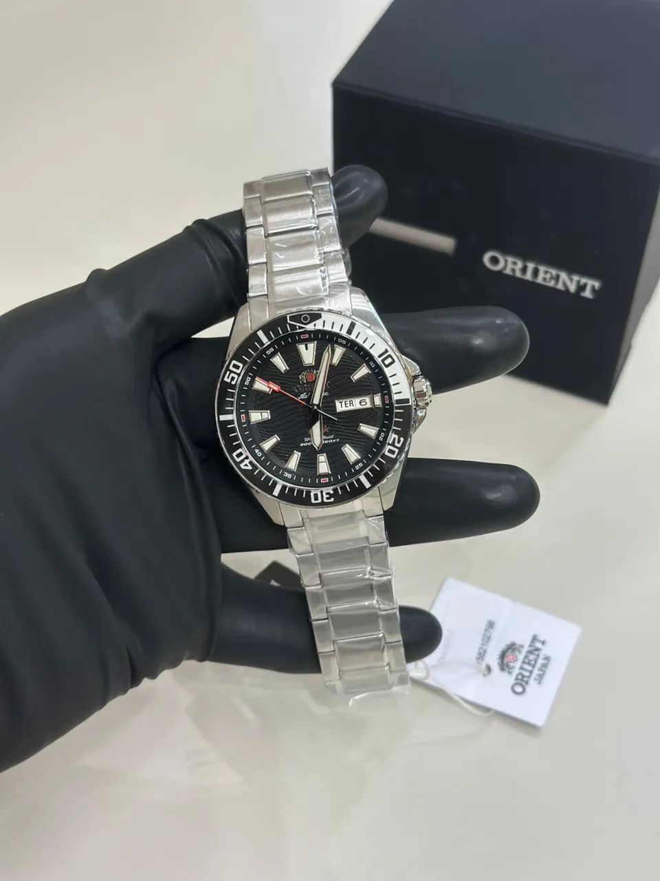 Relógio orient 3 estrelas preto automático novo - Foto 3