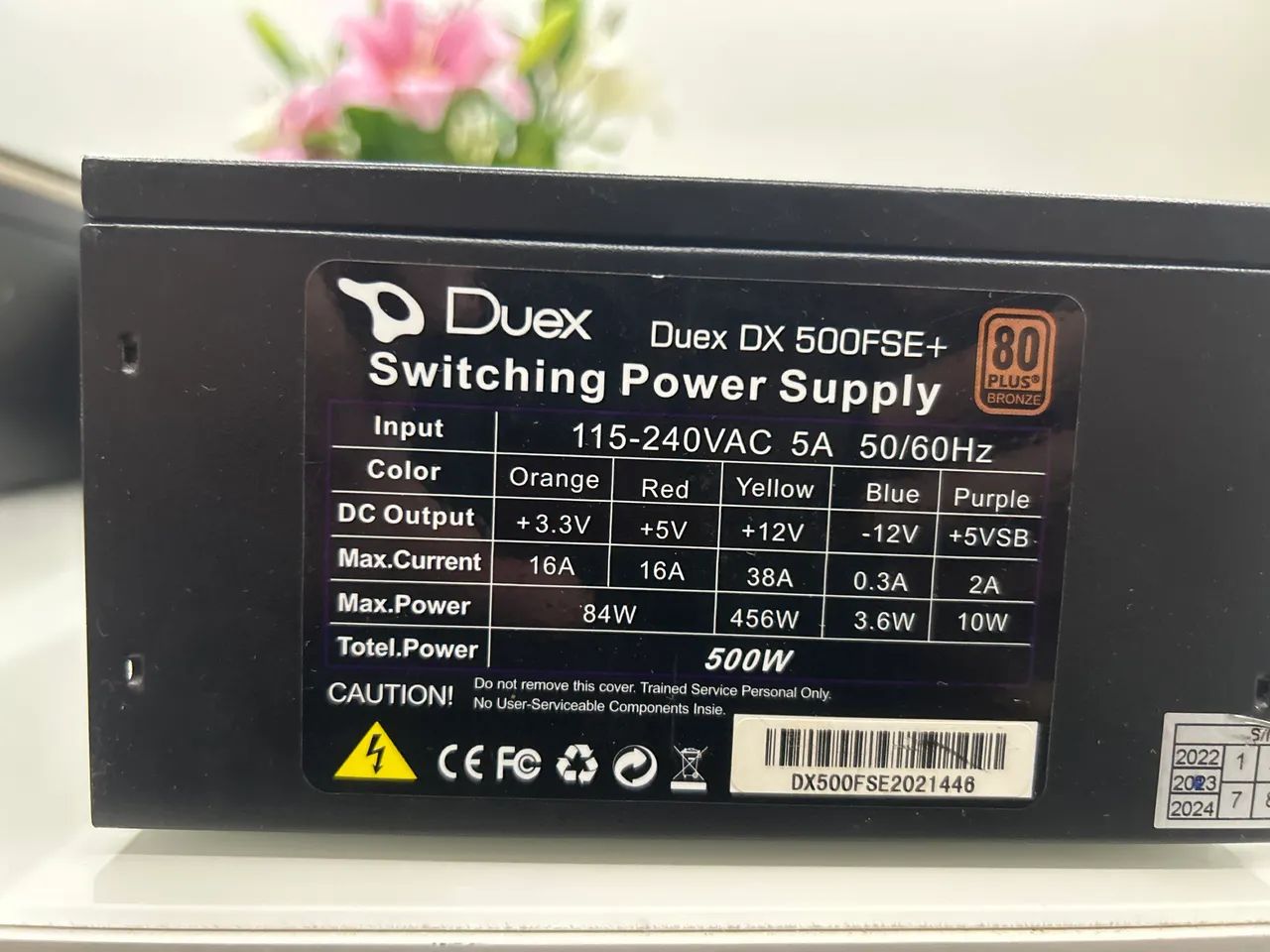 Fonte Duex DX 500FSE+ 500W 80 Plus Bronze - Foto 2