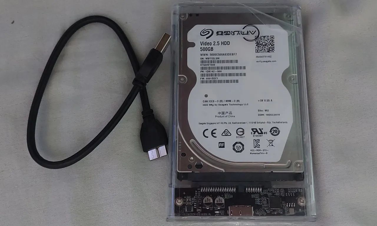 Case Externo Usb 3.0 Com Hd 500 Gigas