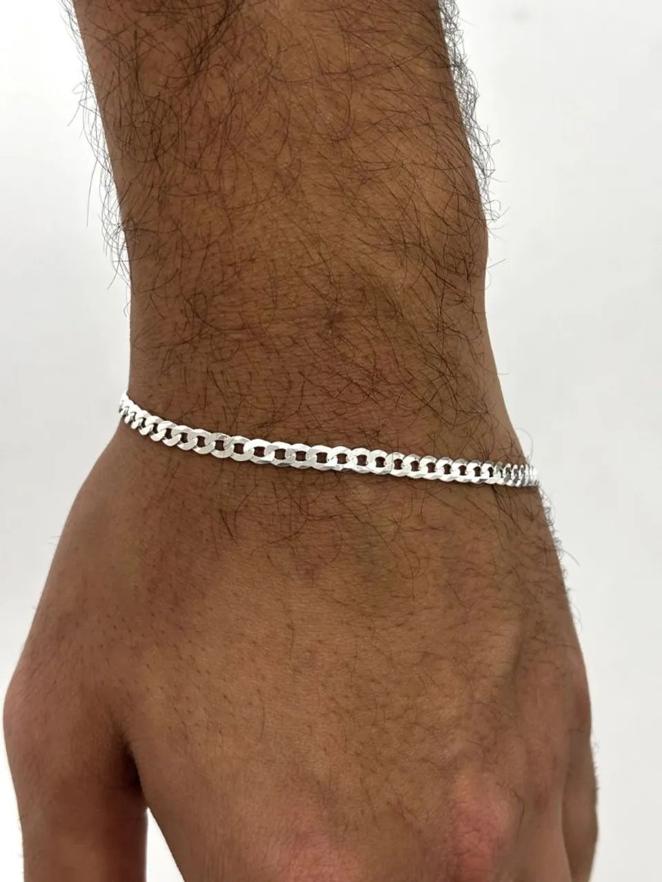Pulseira grumet 4mm 22cm prata 925