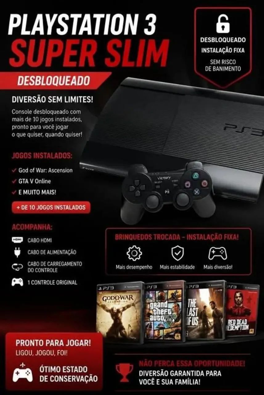 PS3 SUPER SLIM DO GUILHERME ? - Foto 3