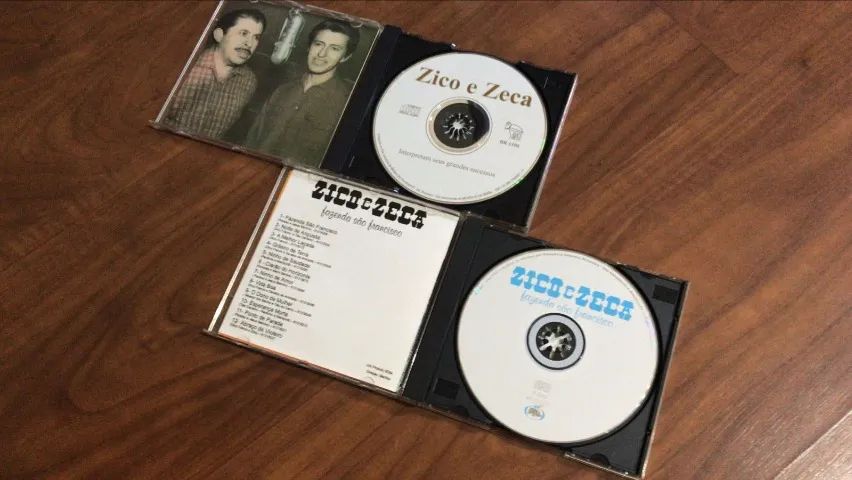  2 Cds Zico e Zeca - Midias Em Ótimo Estado
