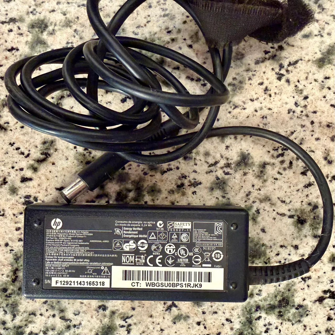 CARREGADOR PARA NOTEBOOK HP 65W