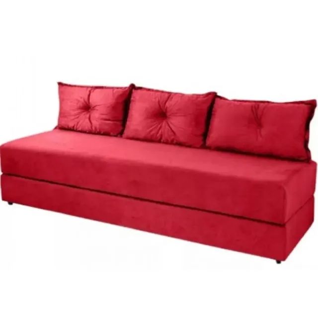 Sofanete Sofá de 3 Lugares Sofá Cama de Casal Bicama em Suede - Foto 3