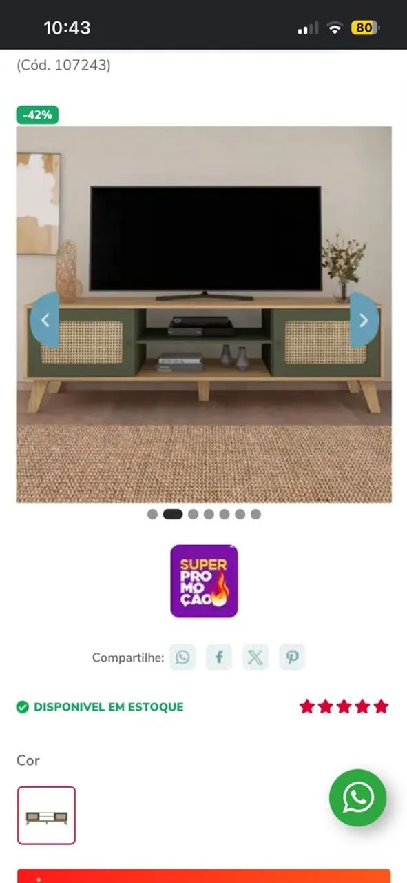 Rack de TV até 75 polegadas - Foto 5