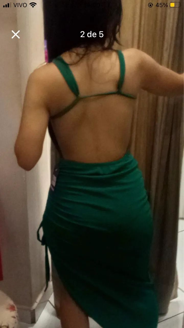 Vestido verde P - Foto 2