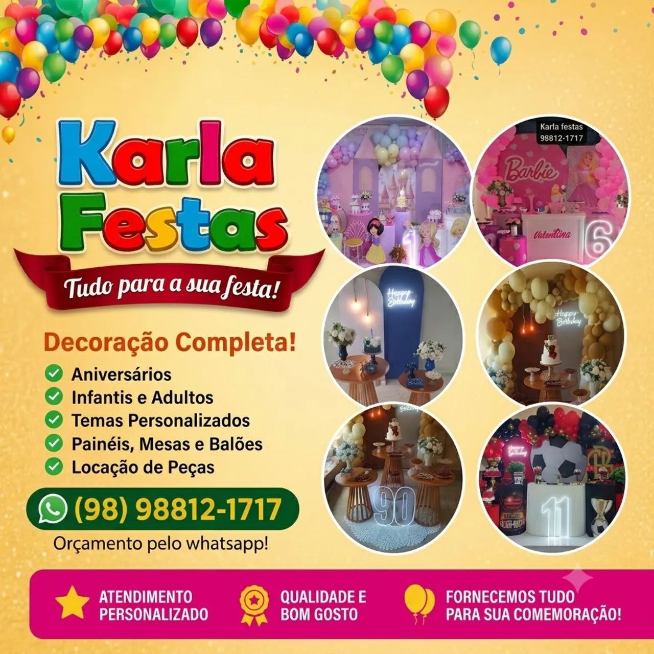 Decoração Completa para sua festa 