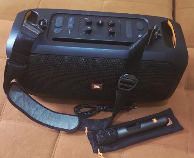 Som JBL Partybox On-the-Go Essential, 100W, Bluetooth, Bateria 12h, Alça, Novíss, NF, Gar  - Foto 6