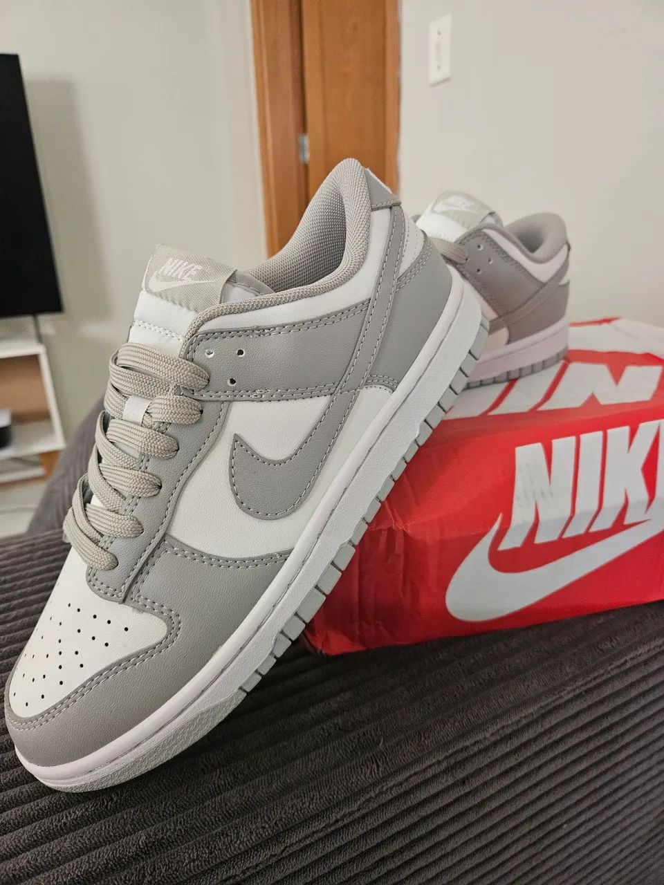 Nike Dunk Low White/Grey 39.5 - Foto 4